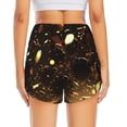 thumbnail image 3 of Picia Classical Golden Casino Pattern Women's 2 in 1 Athletic Running Shorts High Waisted Workout Casual Gym Sweat Shorts with Comfy Liner Zipper Pockets-X-Large, 3 of 9