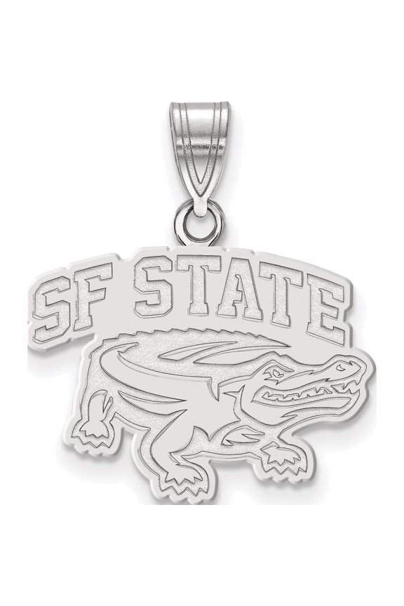 Sterling Silver S. Rh-P Logoart San Francisco State University Medium Pendant Made In United States ss005sfu