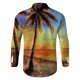 thumbnail image 4 of Camisas Oversize Hombre Hombres Casual Manga larga Invierno 3D Impreso Camisas Top Blusa Camisas (Yellow, XXL), 4 of 5