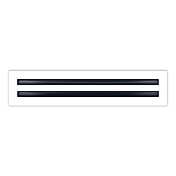 BUILDMART - 18x4 Modern AC Vent Cover - Decorative White Aluminum Air Vent - Standard Linear Slot Diffuser - Heating and Cooling Register Grille for Ceiling, Walls & Floors - Texas Buildmart