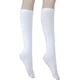 thumbnail image 5 of Calcetines hasta la rodilla de algodón para mujer - Calcetines casuales de moda de colores sólidos y rayas 3 pares, blanco Zhivalor SM-192, 5 of 5