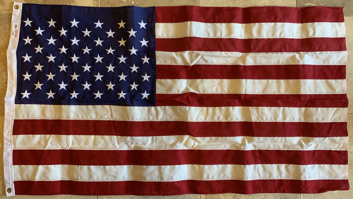 Valley Forge 3'x5' Multicolored Sewn Nylon American Flag