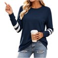 thumbnail image 5 of Miqool Shirts for Women Crew Neck Long Sleeve Pullover Casual Basic Tees Trendy Athletic Sports Tops, 5 of 8