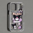 thumbnail image 1 of Sanrio-funda transparente con dibujos animados para Iphone, carcasa de lujo a prueba de golpes, Kuromi, 14 Plus, 11, 12, 13 Pro Max, X, Xr, Xsmax, novedad Fivean unisex, 1 of 2