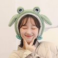 thumbnail image 3 of Winter Warm Earmuff Plush Cute Cartoon Fluffy Earmuff Soft Frog Windproof Ear Warmer with Moving Ear, 3 of 8