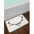thumbnail image 2 of Antlers Bath Mat, Antlers of a Huge Stag Elk Skeleton Big Bone Horn Hunter Style Artwork Print, Non-Slip Plush Mat Bathroom Kitchen Laundry Room Decor, 29.5 X 17.5 Inches, Brown and Beige, Ambesonne, 2 of 2