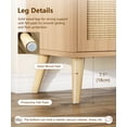 thumbnail image 5 of Rattan Buffet Sideboard Cabinet with Storage, Boho Buffet Table with Adjustable Shelf & Doors, Kitchen Floor Storage Cabinet with Drawer, Coffee Bar for Living Room, Dining Room, Entryway, Natural, 5 of 9