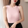 thumbnail image 3 of Ohufall New Ribbed Tank Tops for Women 2025 Fashion Solid Casual Pullover Round Neck Blouses Summer Loose Fit Comfortable Sleeveless Shirts, 3 of 3