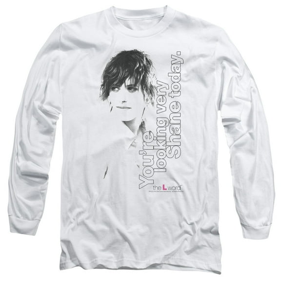The L Word Looking Shane Today Long Sleeve Adult 18/1 T-Shirt White