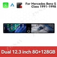 thumbnail image 2 of ZWNAV Dual 12.3 inch Screen Car Radio For Mercedes Benz S Class 1991-1998 Android GPS Navigation Multimedia Video Player Stereo Receiver Head Unit, 2 of 14