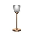 thumbnail image 1 of Toltec 53-NAB-500 Luna Accent Table Lamp Shown In New Age Brass Finish With 5" Clear Ribbed Glass, 1 of 1