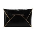 thumbnail image 1 of Sac à Main Rétro en Cuir pour Femmes Couleur Unie Enveloppe (Noir), 1 of 9