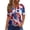Sky Blue #14, variant on KDDYLITQ 250 Years Birthday Shirt Womens 250th Anniversary Printed Short Sleeve Tees Flag Button V Neck Lightweight T-Shirts Birthday Athletic Clothes Blue XL
