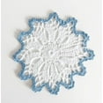 thumbnail image 3 of Fennco Styles Handmade Crochet Cotton Whirlwind Two-Tone Doily 6" Round, 1-Piece - Aqua Drink Coaster for Everyday Use, Holiday, Farmhouse Décor, Cocktail, Tea Party and Special Occasion, 3 of 7
