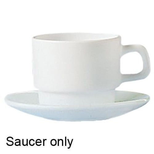 Arcoroc 22670 Restaurant White 4-1/4 Saucer - 48 / CS"