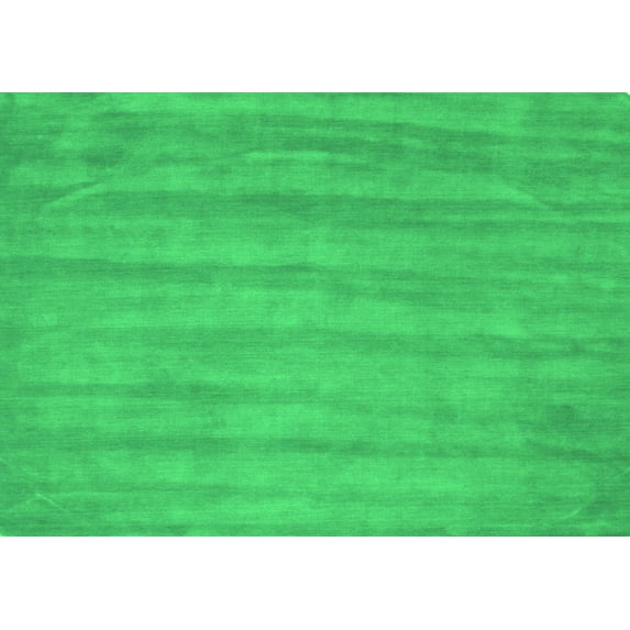 Ahgly Company Indoor Rectangle Abstract Green Contemporary Area Rugs, 3' x 5'