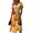 Khaki, variant on Womens Halloween Midi Dresses Castle Pumpkin Short Sleeve Spooky Sundress Bat Witch Hat V Neck Funny Dresses, S