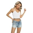 thumbnail image 4 of Women's V Neck Cami Crop Top Tassel Sleeveless Vest Shirt Beaded Sling Tank Tops, 4 of 7
