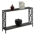 thumbnail image 2 of Town Square Black Metal Frame Console Table in Cherry Wood Finish, 2 of 4