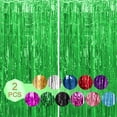 thumbnail image 1 of Langgg 6.5ft Fringe Curtain 0pcs Streamers Party Decorations Tinsel Curtain Backdrop Green 6.5ft 2Set, 1 of 6