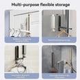 thumbnail image 3 of No Drilling Folding Clothes Drying Rack Towel Hooks Coat Rack Hat Wall Hanger Adhesive Wall Hooks Storage Hanging White, 3 of 5