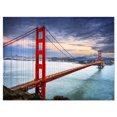 thumbnail image 2 of Impression sur Toile Golden Gate under Cloudy Sky - Sea Bridge, 2 of 3