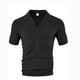 thumbnail image 4 of Mens Casual Manga Corta Botón Abajo Camisas de Moda Botón Sólido Turndown Cuello Blusas, Camisa Ligera Casual, 4 of 6