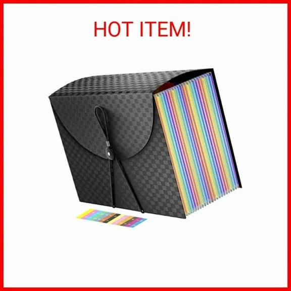 Expanding File Folders Accordion File Organizer W/ 24 Pockets,Accordian Document