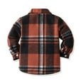 thumbnail image 3 of Xiulive Toddler Boys Girls Shirt Coat Jacket Plaid Long Sleeve Kids Lapel Button Tops Outwear Breathable fashion, 3 of 3