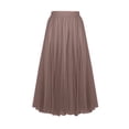 thumbnail image 3 of Gytharion Women's Maxi Skirts Fashion Casual Mesh A-Line Swing Long Skirt Flowy Pleated Elastic High Waist Midi Skirts for Women, 3 of 5