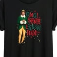 thumbnail image 3 of ELF - Christmas Omg I Know Him - Women's Oversized T-Shirt, 3 of 5