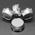 thumbnail image 1 of 4pcs/lot High 60mm Chrome Plastic Flat Surface Car Wheel Center Hub Caps Dust Cover Auto Rim Tire Hubcap, 1 of 3