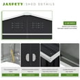thumbnail image 5 of HOGYME 6' x 8' Outdoor Storage Shed Garden Tool Metal Shed for Backyard Patio Lawn w/ Lockable Doors Vents, Dark Gray, 5 of 18