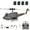 Green, variant on RC ERA C032 UH-1 Huey RC Helicopter with 3D Inverted Flight, 1/48 Scale 6CH Brushless RC Helicopter with Gyro Stabilization & Intelligent Positioning System for Adults