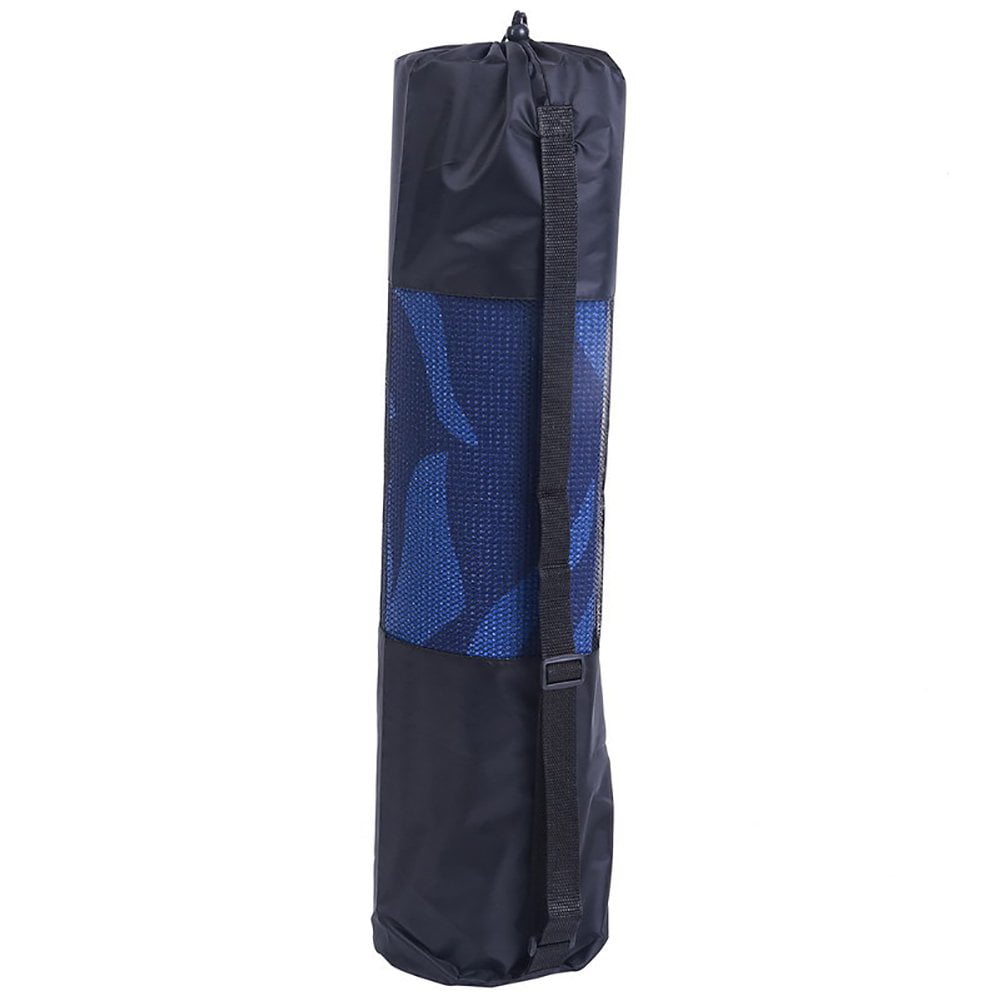 Yoga Mat Black Carrier Bag Nylon Adjustable Strap Exercise Fitness Physio Gym 