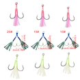 thumbnail image 3 of ZPAQI 20Pcs Double Fishing Assist Hook Kits Small Sea Fishing Jigging Lures Hook, 3 of 16