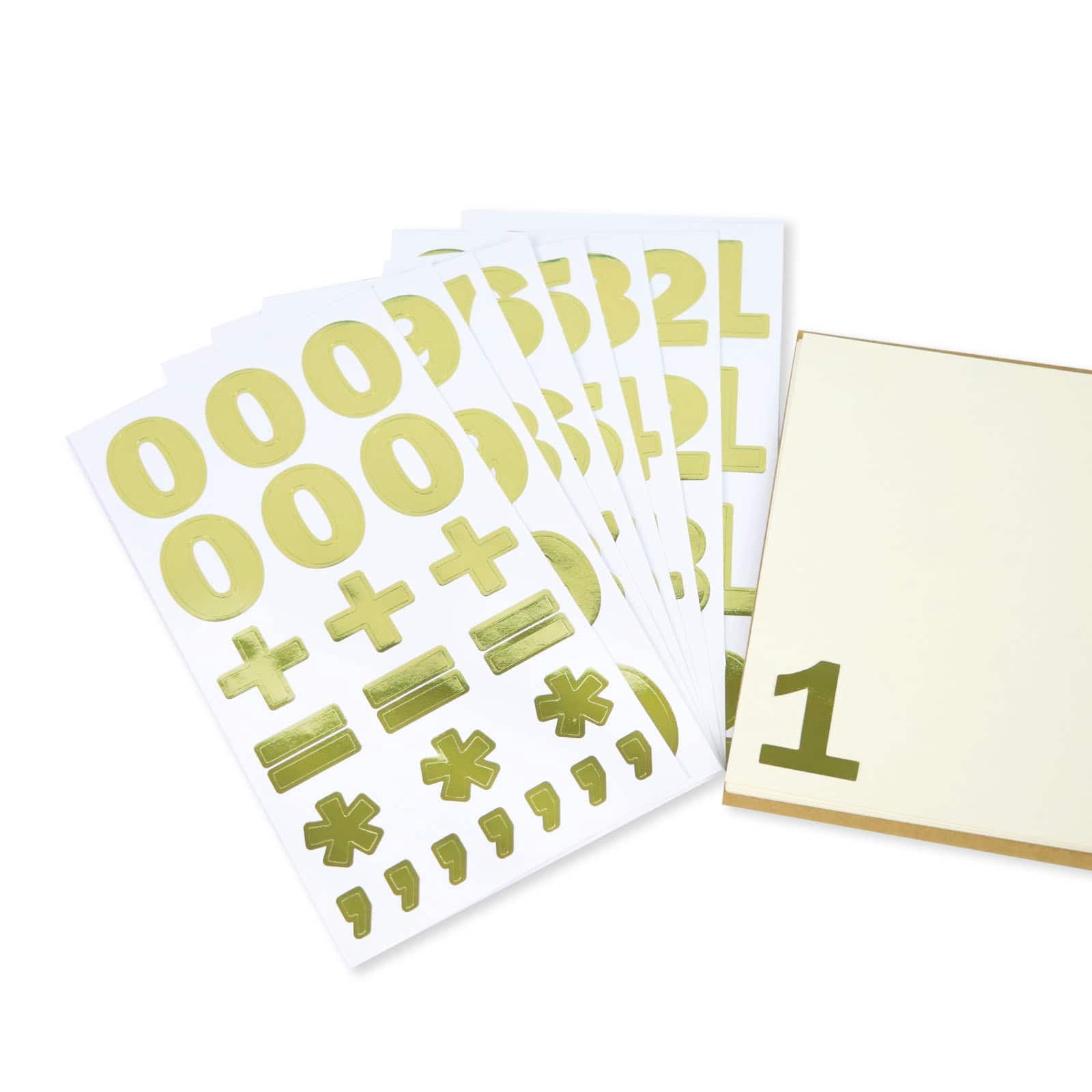 Recollections Gold Foil Number Stickers, 12 Pack