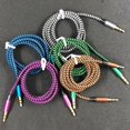 thumbnail image 3 of 1m Braided 3.5mm AUX Male to Male Stereo Audio Adapter Cable for PC DVD Speaker, 3 of 10