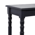 thumbnail image 5 of DecMode 32" x 32" Black Wood Slim Turned Console Table, 1-Piece, 5 of 12
