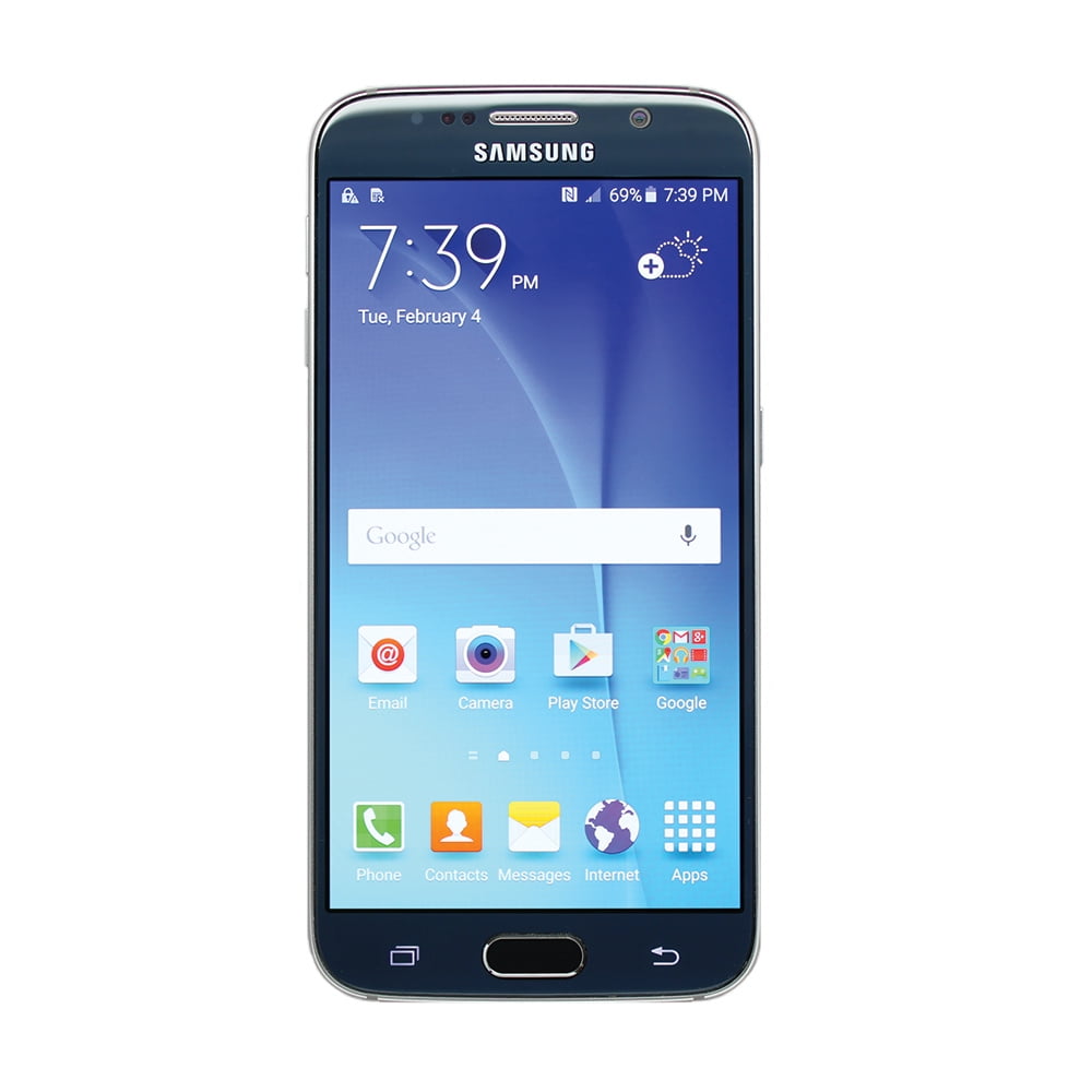 Refurbished Samsung Galaxy S6 Sm G9t 64gb Sapphire Black T Mobile Excellent Walmart Com