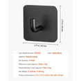 thumbnail image 3 of Heavy Duty Self-Adhesive Hooks, 4-Pack Wall Hangers for Hanging Towels & More, 3 of 10