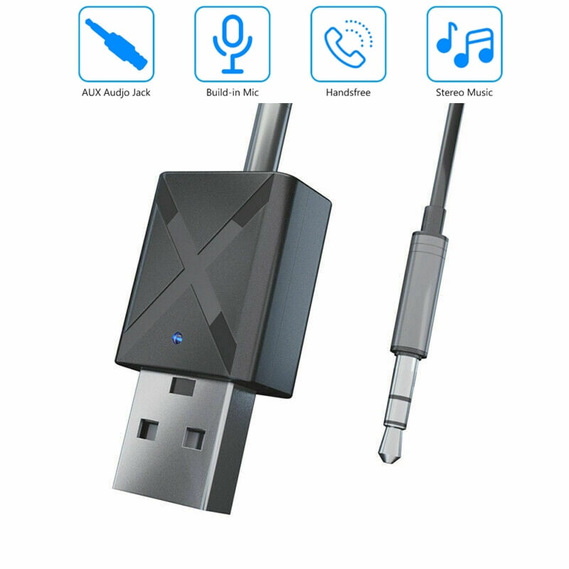 Stereo Audio Transmitter USB BT Aux Adapter for TV PC Speaker Headphone 