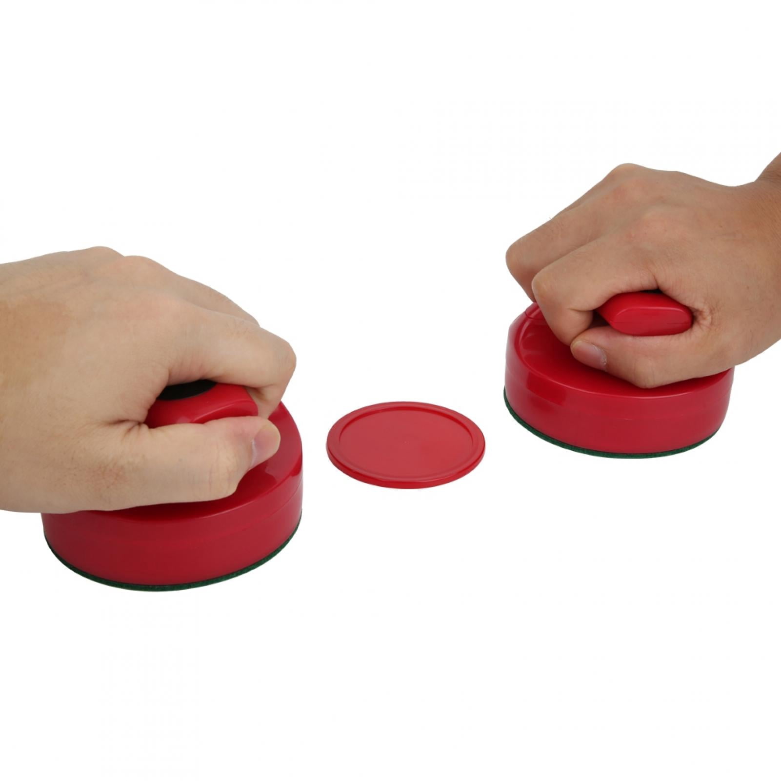 Ensemble de poussoirs de hockey de table de grande taille, rondelles et poussoirs de rechange pour jeu de table Rouge 94 mm Ensemble de poussoirs de hockey de table de grande taille, rondelles et poussoirs de rechange pour jeu de table Rouge 94 mm