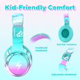 thumbnail image 6 of Owliwise Kids Headphones for School, Foldable Over-Ear Wired Headphones, Safe 85/94dB Volume Limiter, HD Microphone, Stereo Sound, 3.5mm Jack for Phone, Tablet and Computer, Cyan, 6 of 8