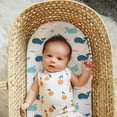 thumbnail image 4 of Plushii Bassinet Sheets for Baby Boys Girls 4 Pack, 33" x 18" Soft Bassinet Fitted Sheet, Bedside Sleeper Bassinet Sheets Fit for Oval Rectangle and Hourglass Bassinet Mattress (Whale), 4 of 5