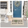 thumbnail image 2 of NYDECOR Welcome Mat for Front Door Rustic Farmhouse Door Mat Wreath Home Sweet Home Doormat Quote Floor Mats Rubber Non Slip Entrance Rug for Indoor Outdoor, 17" x 28", 2 of 7