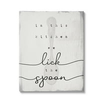 Stupell Industries Lick The Spoon Fun Baking Calligraphy Vintage Text Graphic Art Gallery Wrapped Canvas Print Wall Art, Design by Daphne Polselli