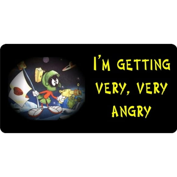 Marvin Martian I'm Getting Very Very Angry Photo License Plate