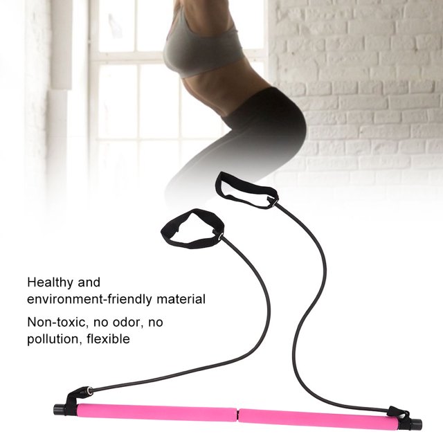 Kit de Barre de Pilates, Barre de Pilates Multifonctionnelle avec Tige de Traction, Barre de Pilates Multifonctionnelle Extensible pour Entraînement Physique et Entraînement