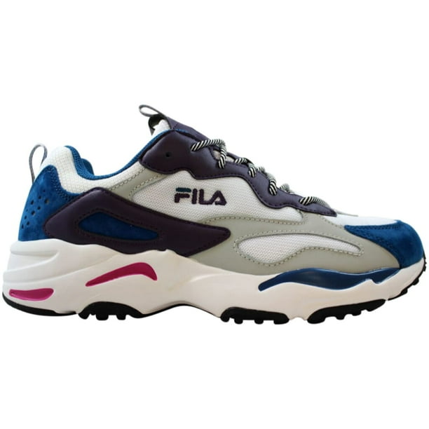 Fila Ray Tracer White Ink Blue Purple Pen 1RM00586 148 Men s Size